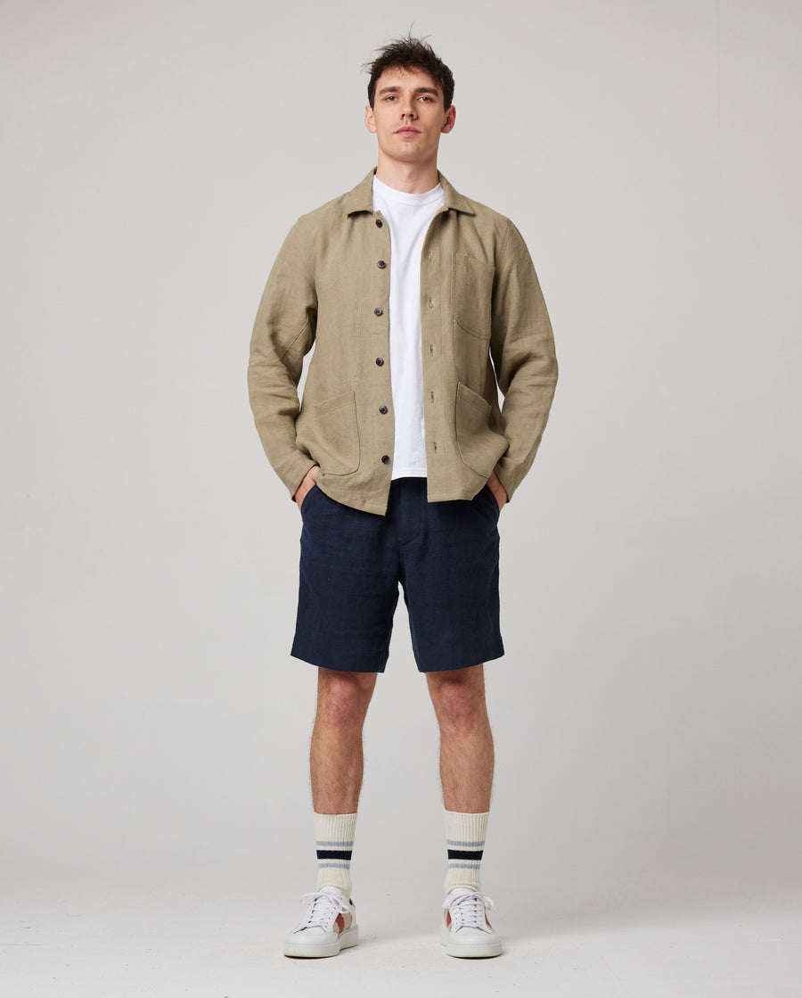 Windsor Linen Shacket - Sage