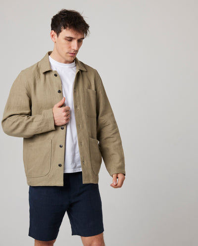 Windsor Linen Shacket - Sage