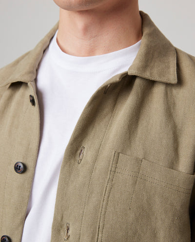 Windsor Linen Shacket - Sage