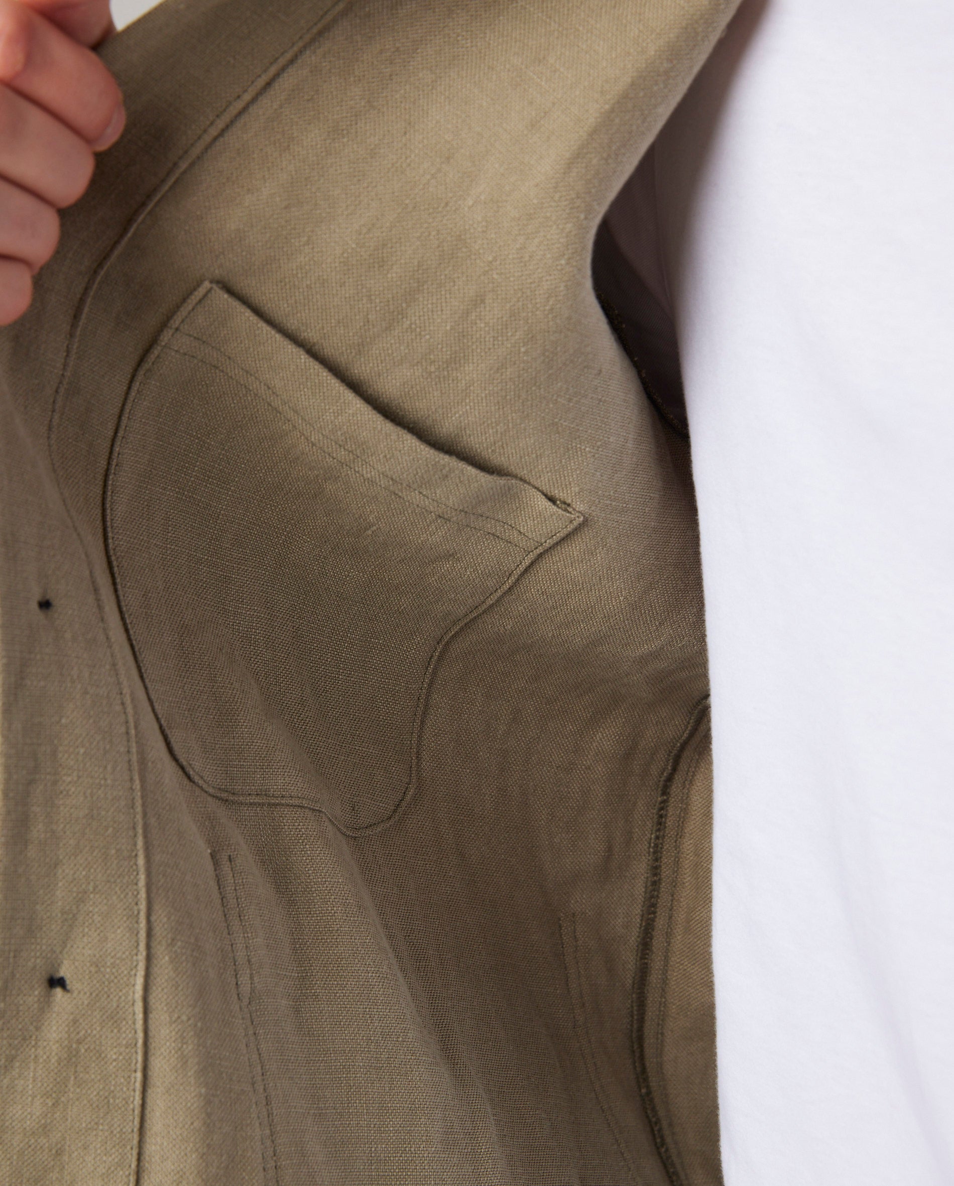 Windsor Linen Shacket - Sage