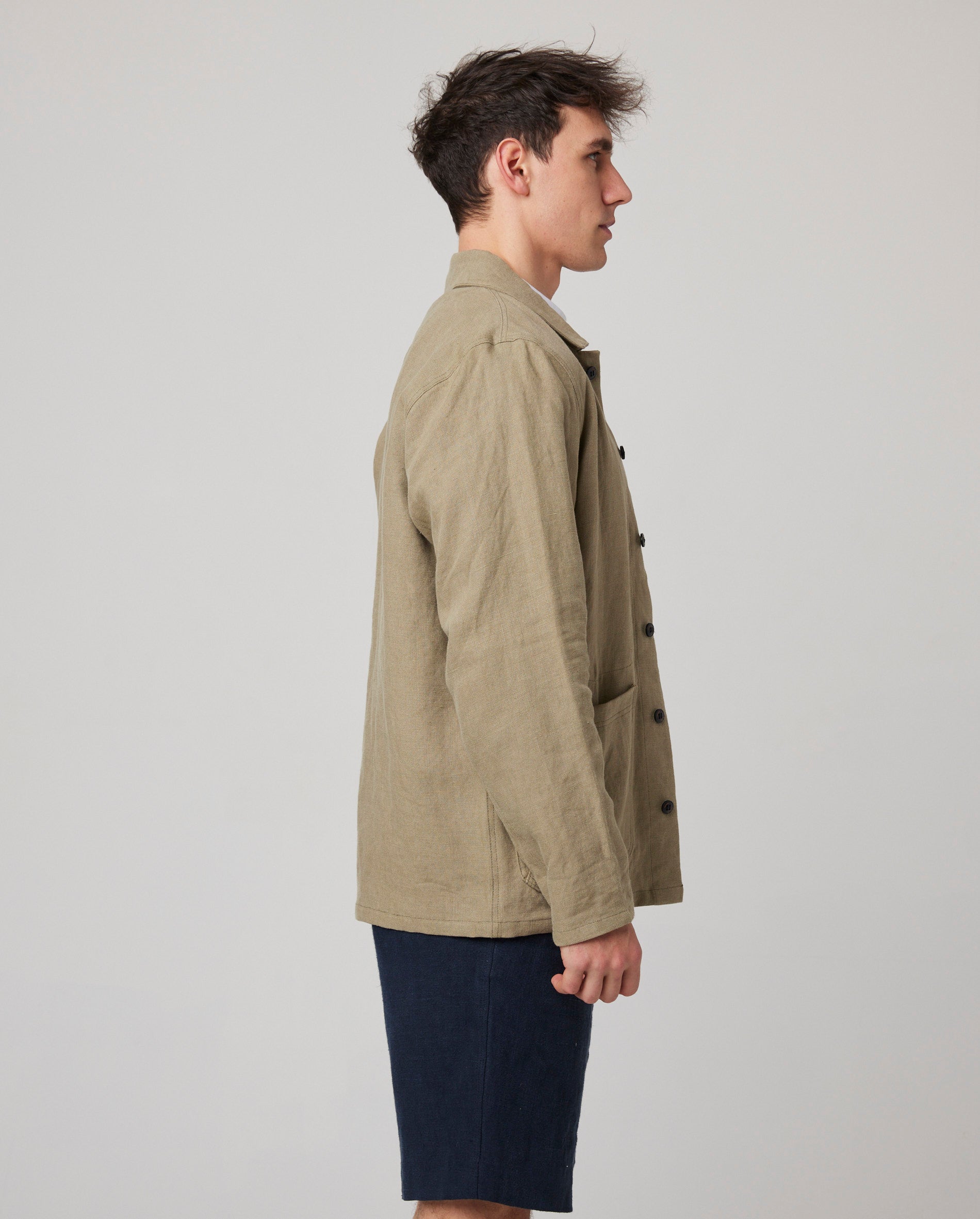 Windsor Linen Shacket - Sage