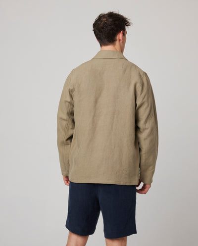 Windsor Linen Shacket - Sage