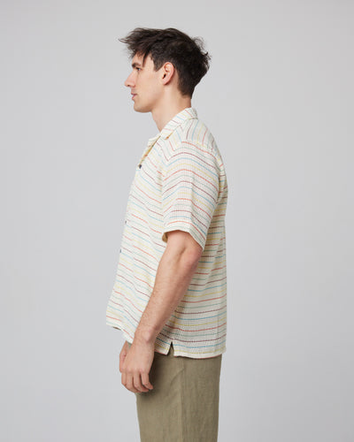 Quay Cuban Short Sleeve - Sunset Stripe