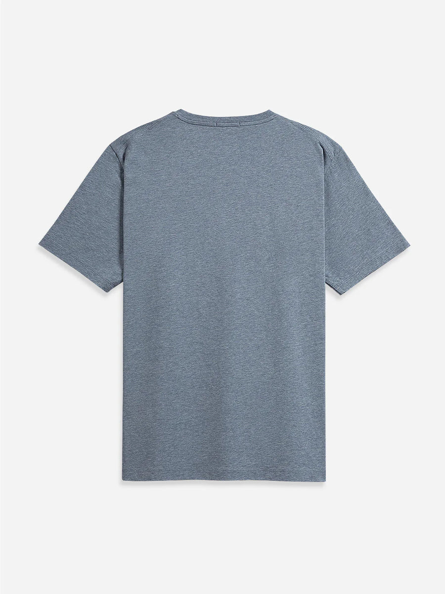 Village Crew Neck Tee - Iron Blue Heather