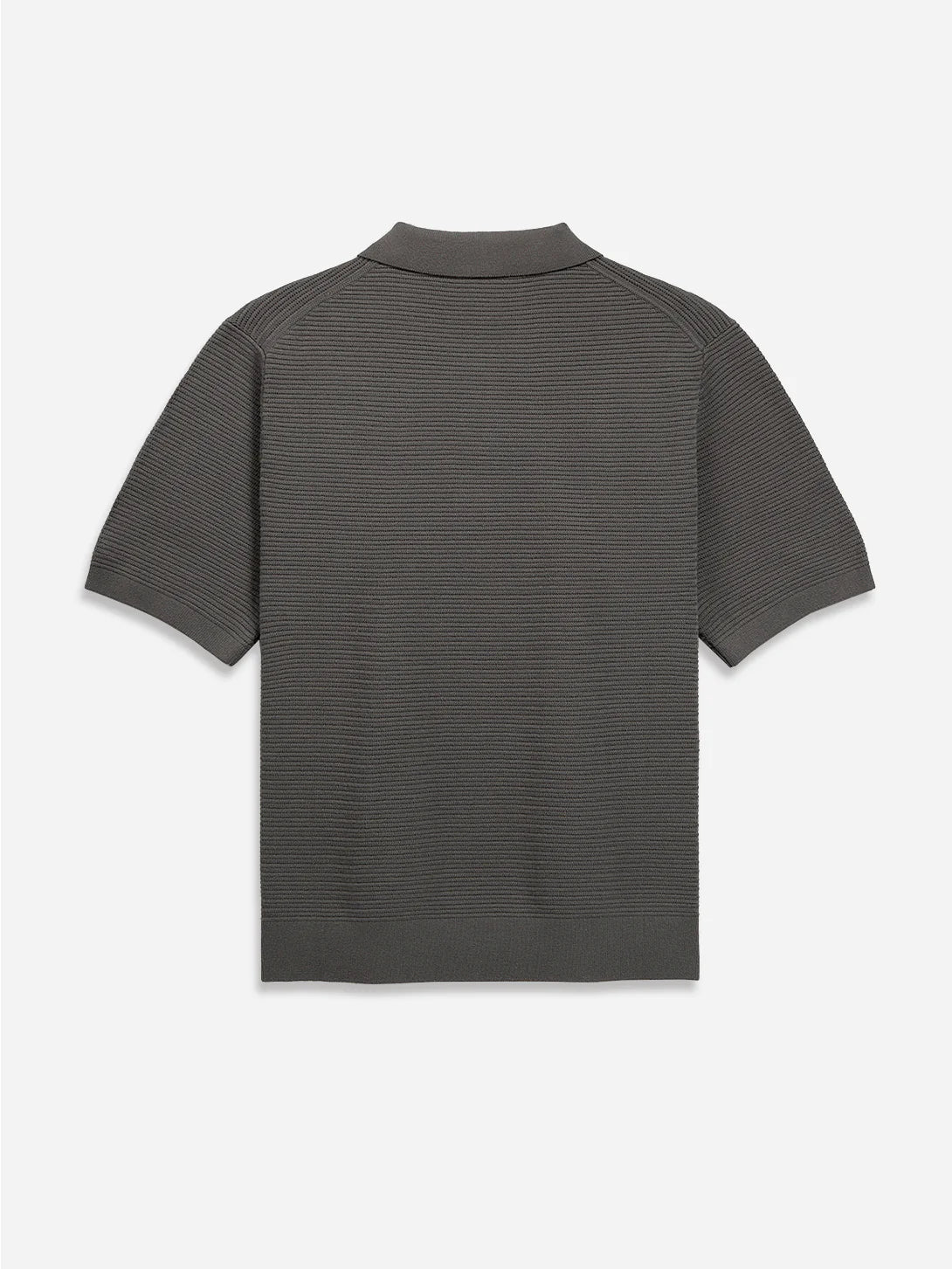 Lind Textured Sweater Polo - Grey