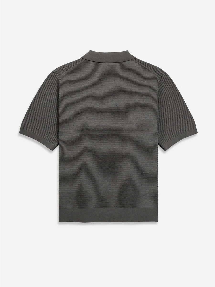 Lind Textured Sweater Polo - Grey