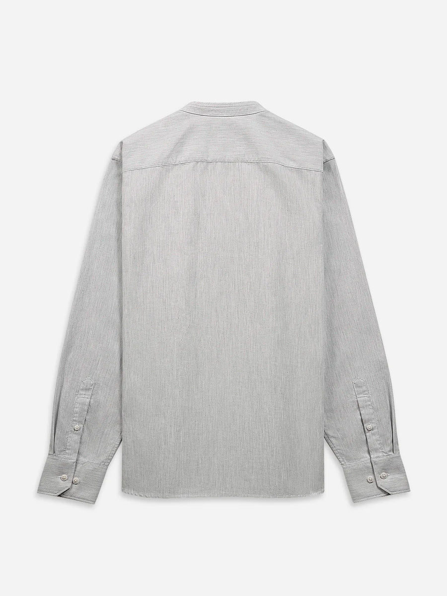 Aleks Heather Oxford Shirt - Light Grey Heather