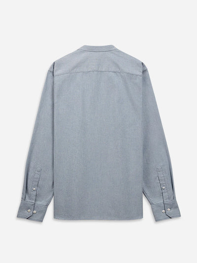 Aleks Heather Oxford Shirt - Dark Blue Heather