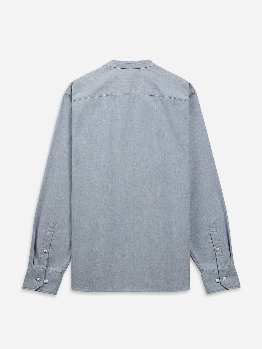 Aleks Heather Oxford Shirt - Dark Blue Heather