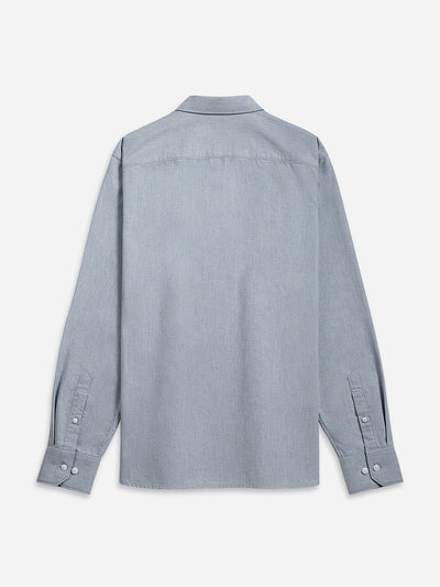 Fulton Heather Oxford Shirt - Dark Blue