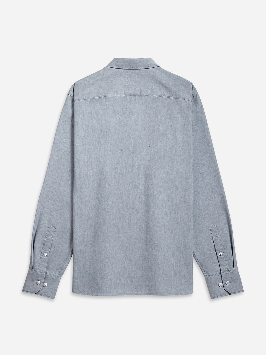 Fulton Heather Oxford Shirt - Dark Blue