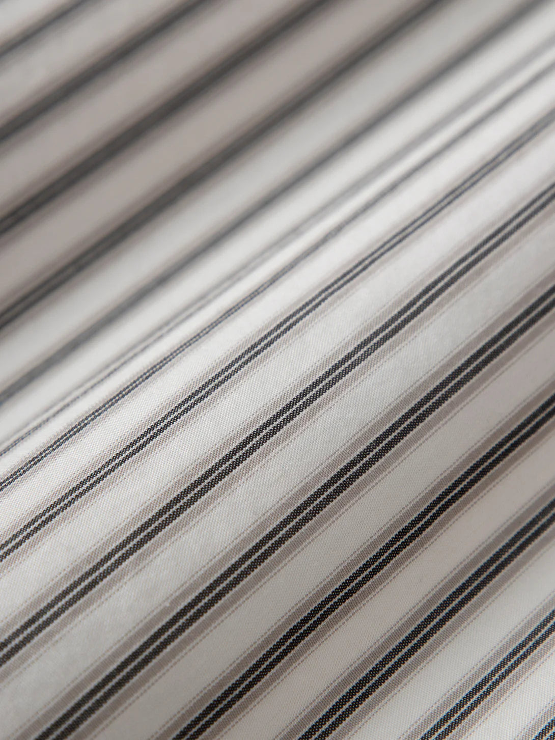 Adrian Shadow Stripe  Shirt - Bright White & Black