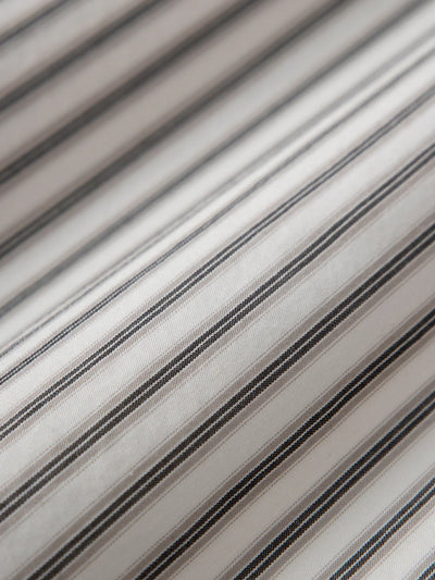 Adrian Shadow Stripe  Shirt - Bright White & Black