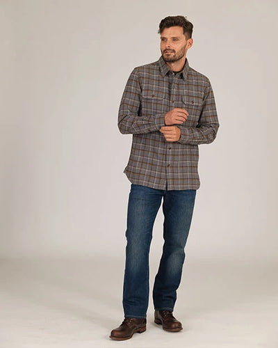 Winter Flannel Utility Shirt - Silver Window