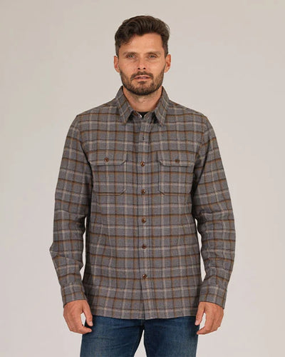 Winter Flannel Utility Shirt - Silver Window