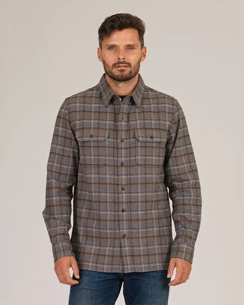 Winter Flannel Utility Shirt - Silver Window