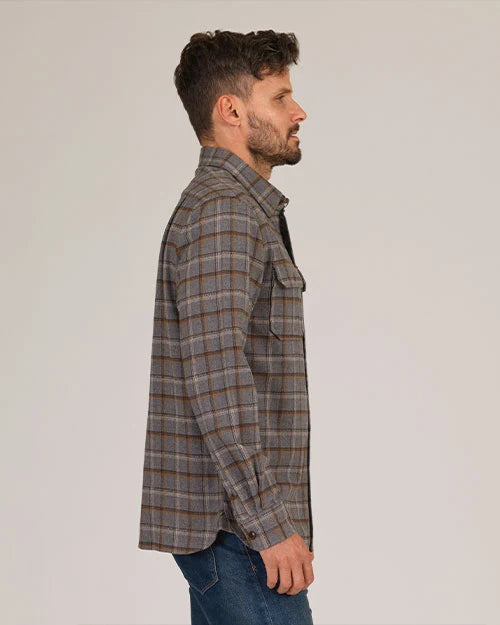 Winter Flannel Utility Shirt - Silver Window