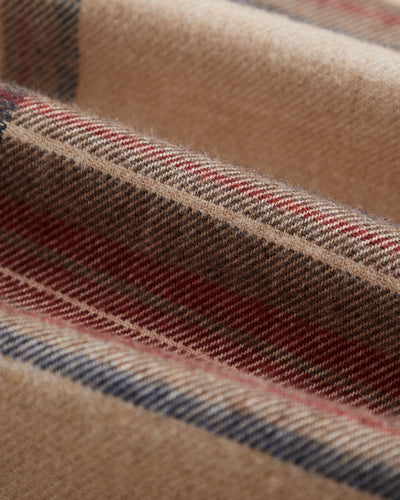 Sabela Flannel Shirt - Tan & Red