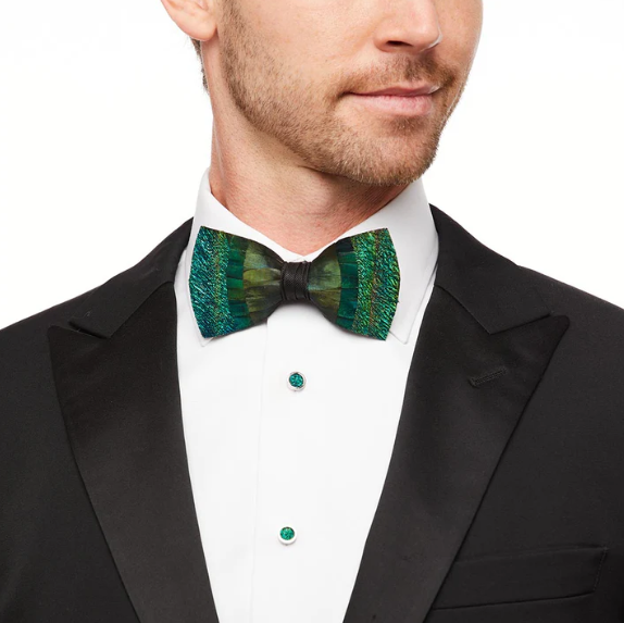 Greene Bow Tie - Peacock & Pheasant Feathers