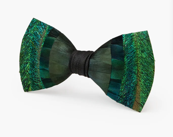 Greene Bow Tie - Peacock & Pheasant Feathers