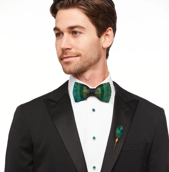 Greene Bow Tie - Peacock & Pheasant Feathers