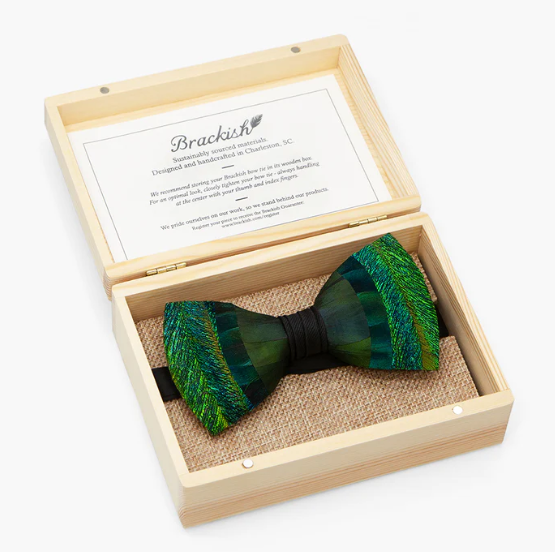 Greene Bow Tie - Peacock & Pheasant Feathers