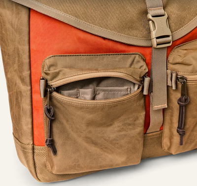 Surveyor Messenger Bag - Dark Tan & Flame