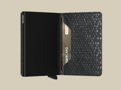 Slimwallet - Hexagon Black