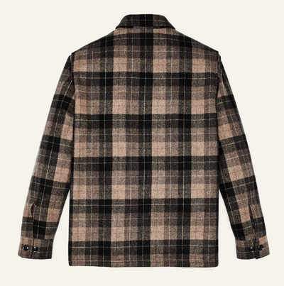 Wool Jac-Shirt - Oat Brown Heather Multi Plaid