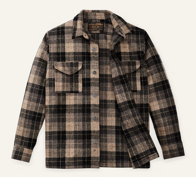 Wool Jac-Shirt - Oat Brown Heather Multi Plaid