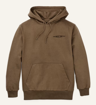 Prospector Embroidered Hoodie - Dark Tan Diamond