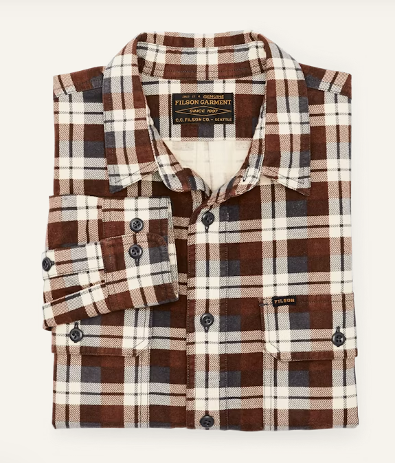 Field Flannel Shirt - Brown Gray Plaid