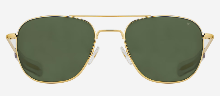 Original Pilot - Size 55 - Gold w/ Green Lens