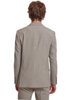 Dover Notch Jacket - slim - Grey Tan Cream Seersucker