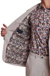 Dover Notch Jacket - slim - Lt Tan Melange