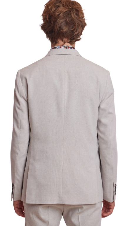 Dover Notch Jacket - slim - Lt Tan Melange