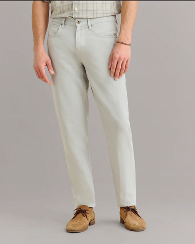 Cotton Linen 5-Pocket Pant - Quarry