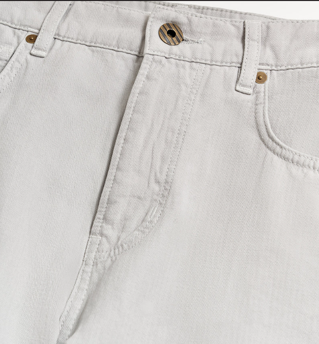 Cotton Linen 5-Pocket Pant - Quarry