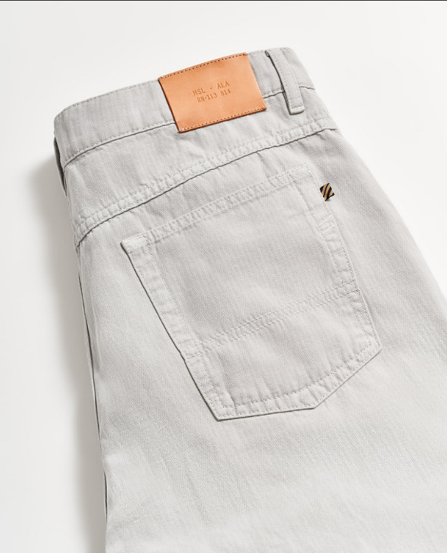 Cotton Linen 5-Pocket Pant - Quarry