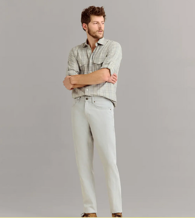 Cotton Linen 5-Pocket Pant - Quarry