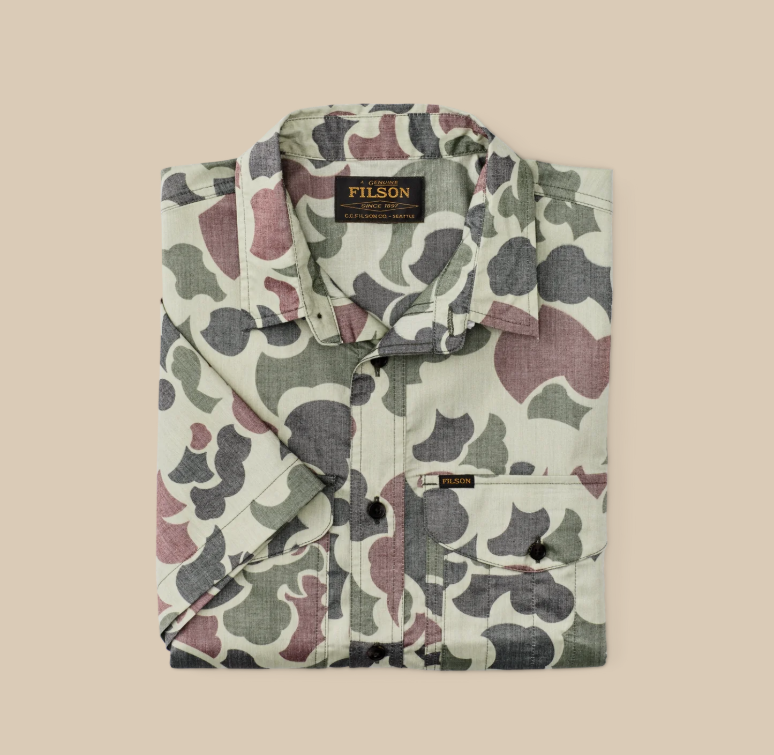 Twin Lakes Short Sleeve Sport Shirt - Shrub Camo