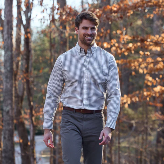 Monroe Poplin Shirt - Grey Green