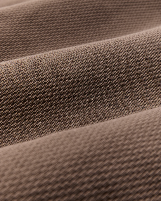 Waffle Knit Henley - Brown