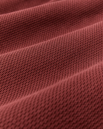 Waffle Knit Thermal Crewneck - Fired Brick