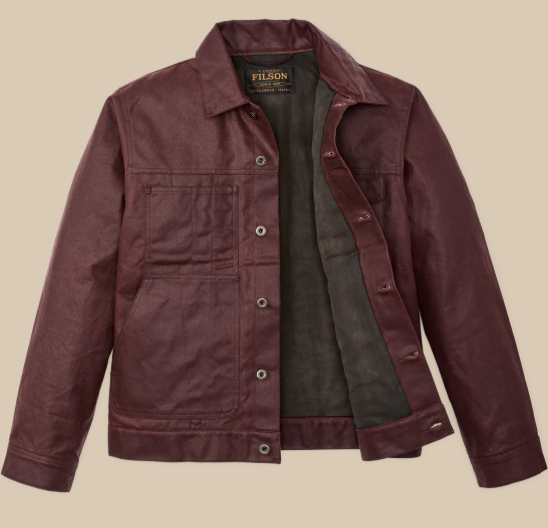 Tin Cloth Short Lined Cruiser Jacket - Fired Brick