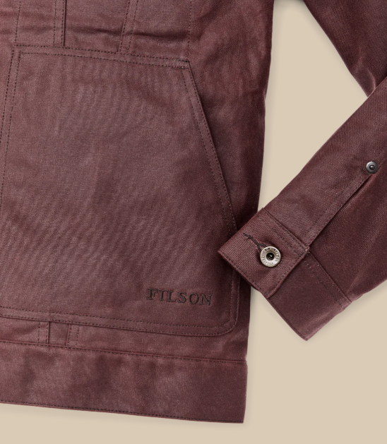 Tin Cloth Short Lined Cruiser Jacket - Fired Brick