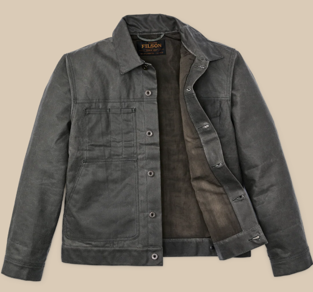 Tin Cloth Short Lined Cruiser Jacket - Castor Gray