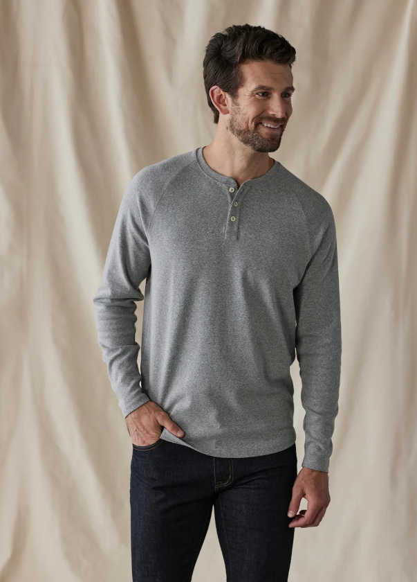 Puremeso Everyday Henley -  Athletic Grey
