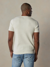 Waffle Knit Sweater Tee - Cream