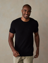 Waffle Knit Sweater Tee - Black